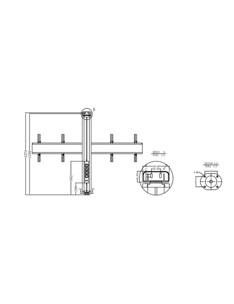 MULTIBRACKETS 2142 Support mural inclinable Multibrackets Public Display Wall 145 Dual - 2 écrans 40"-55" VESA Max 800x400