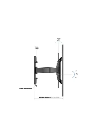 MULTIBRACKETS 4210 Wandhalterung neig- und drehbar Multibrackets Flexarm Tilt   Turn II - 32 -50 -Bildschirm VESA Max 400x400 2