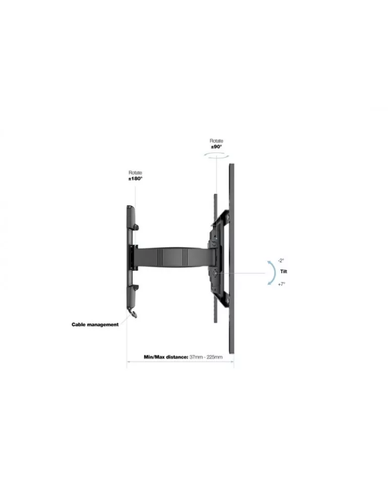 MULTIBRACKETS 4210 Wandhalterung neig- und drehbar Multibrackets Flexarm Tilt   Turn II - 32 -50 -Bildschirm VESA Max 400x400