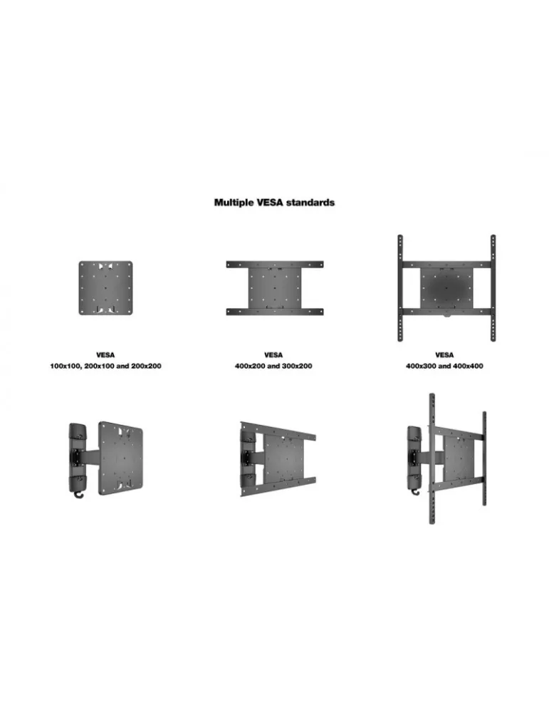 MULTIBRACKETS 4210 Tilting and rotating wall mount Multibrackets Flexarm Tilt   Turn II - 32 -50  screen VESA Max 400x400 MULT