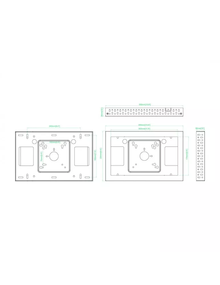 MULTIBRACKETS 8908 Cadre mural sécurisé Multibrackets PRO Series Enclosure Moniteur 13'' REF: