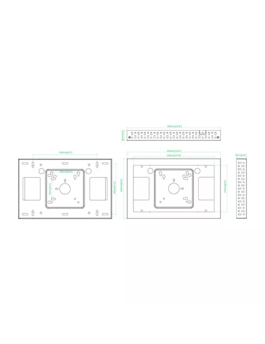 MULTIBRACKETS 8908 Cadre mural sécurisé Multibrackets PRO Series Enclosure Moniteur 13'' REF: