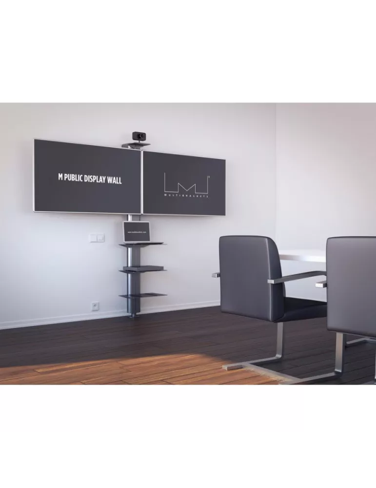MULTIBRACKETS 2111 Support mural inclinable Multibrackets Public Display Wall 180 Dual Silver - 2 screens 40 -55  VESA Max 800