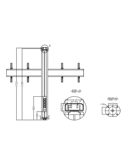 MULTIBRACKETS 2111 Support mural inclinable Multibrackets Public Display Wall 180 Dual Silver - 2 screens 40 -55  VESA Max 800