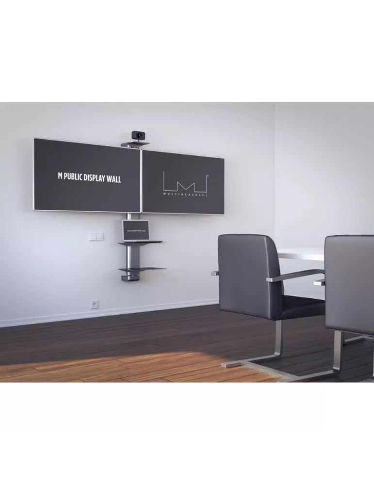 MULTIBRACKETS 2104 Neigbare Wandhalterung Multibrackets Public Display Wall 145 Dual Silver - 2 Bildschirme 40 -55  VESA Max 8