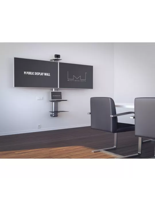 MULTIBRACKETS 2104 Support mural inclinable Multibrackets Public Display Wall 145 Dual Silver - 2 screens 40 -55  VESA Max 800