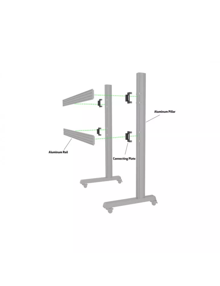 MULTIBRACKETS 6973 Platine de fixation rail sur pied de sol Multibrackets Pro-Sreies REF: