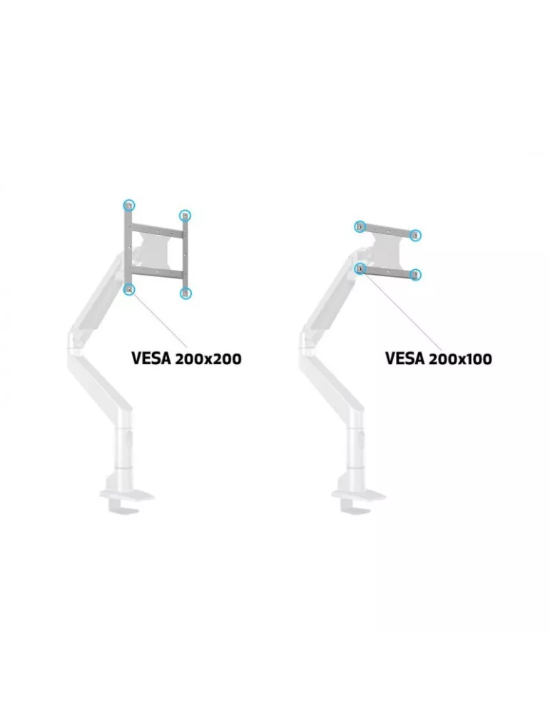 MULTIBRACKETS 2548 Extensión VESA Multisoportes Gas Lift Adaptador VESA - VESA Max 200x200 MULTIBRACKETS MUL2548 | MusicGoodDe