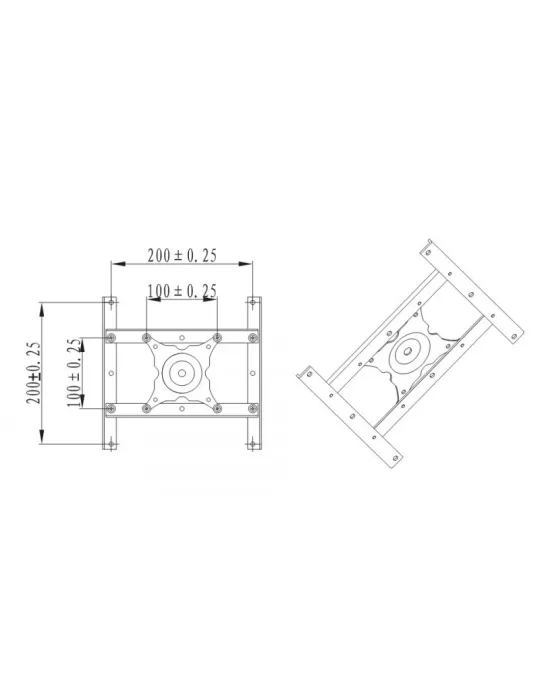 MULTIBRACKETS 2548 Extension VESA Multibrackets Gas Lift VESA Adapter - VESA Max 200x200