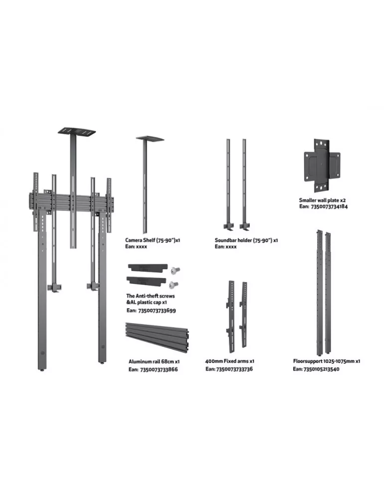 MULTIBRACKETS 3960 Support a fixer  mural Multibrackets Pro-Series Collaboration Wallmount Fixed MBW1U VESA Max 600x400 MULTIB