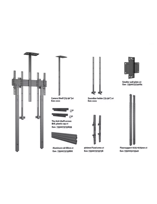 MULTIBRACKETS 3960 Support a fixer  mural Multibrackets Pro-Series Collaboration Wallmount Fixed MBW1U VESA Max 600x400 MULTIB