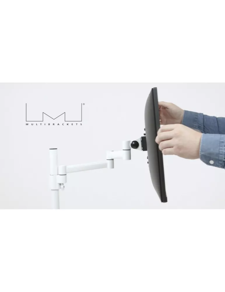 MULTIBRACKETS 5174 Support table rotatif Multibrackets Deskmount Officeline Single II White - écran 15" -30" Vesa Max 100x100