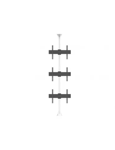 MULTIBRACKETS 5754 Support sol plafond Multibrackets Floor to Ceiling Mount Pro MBFC3U Chrome - 3 écrans 40"-65" VESA Max 600x4 2