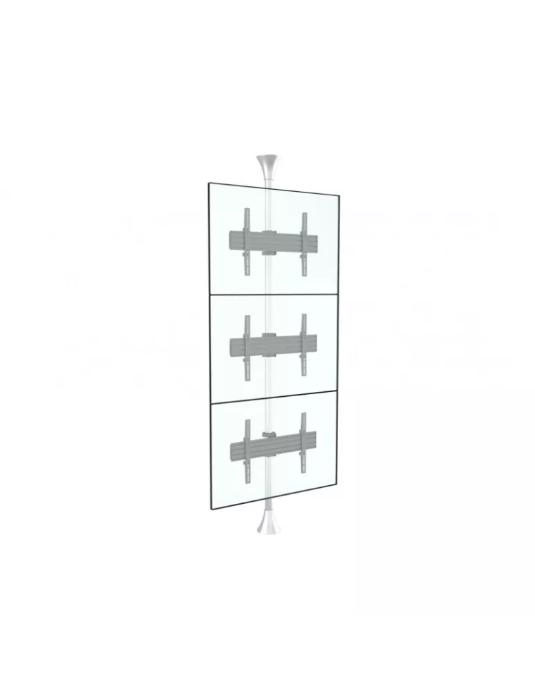 MULTIBRACKETS 5754 Support sol plafond Multibrackets Floor to Ceiling Mount Pro MBFC3U Chrome - 3 screens 40 -65  VESA Max 600