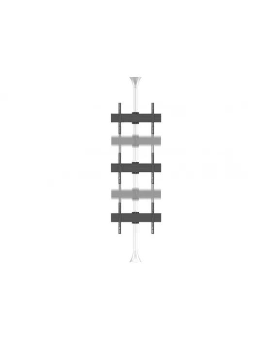 MULTIBRACKETS 5754 Soporte sol plafond Multibrackets Soporte de suelo a techo Pro MBFC3U Cromo - 3 pantallas 40 -65  VESA Max