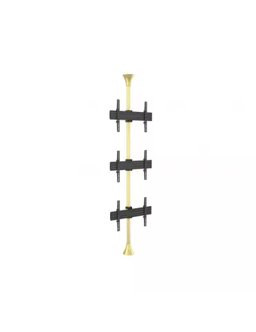 MULTIBRACKETS 5761 Boden-Decken-Halterung MultibracketsFloor to Ceiling Mount Pro MBFC3U Messing - 3 Bildschirme 40 -65  VESA