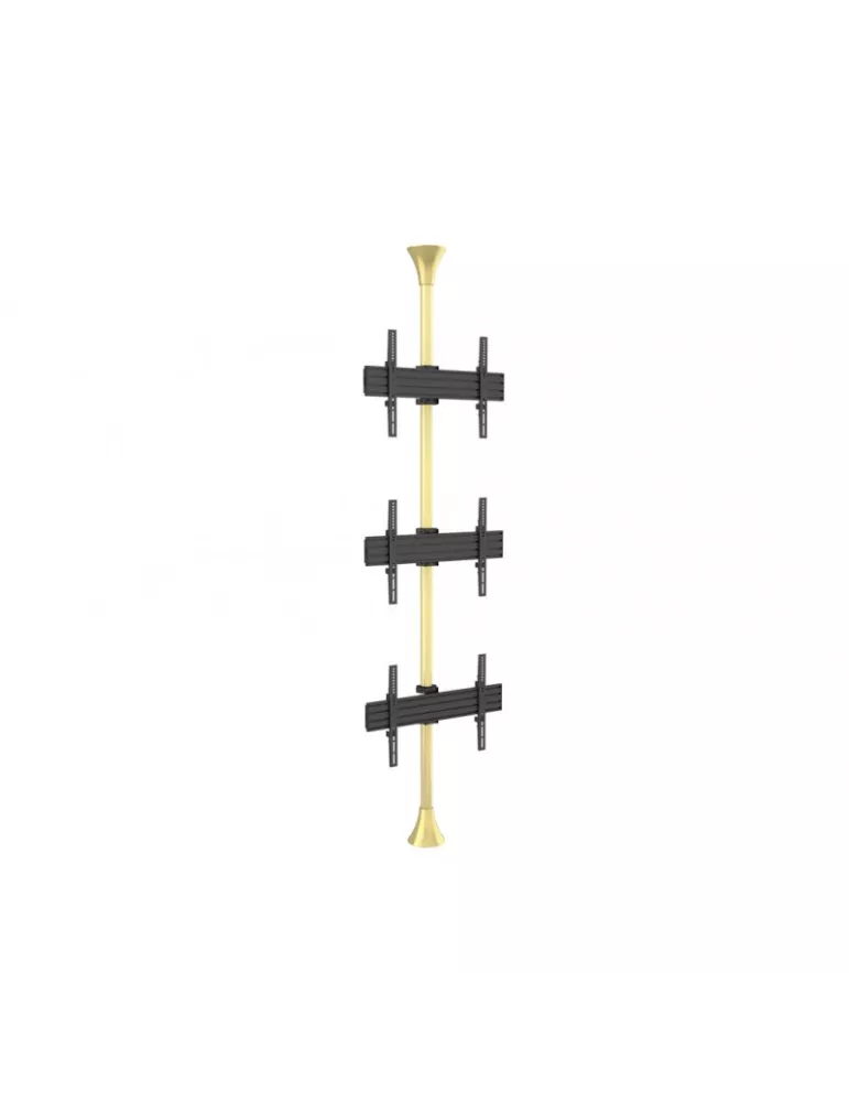 MULTIBRACKETS 5761 Soporte sol plafond MultibracketsFloor to Ceiling Mount Pro MBFC3U Latón - 3 pantallas 40 -65  VESA Max 600