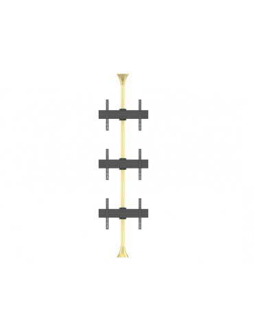 MULTIBRACKETS 5761 Boden-Decken-Halterung MultibracketsFloor to Ceiling Mount Pro MBFC3U Messing - 3 Bildschirme 40 -65  VESA 2