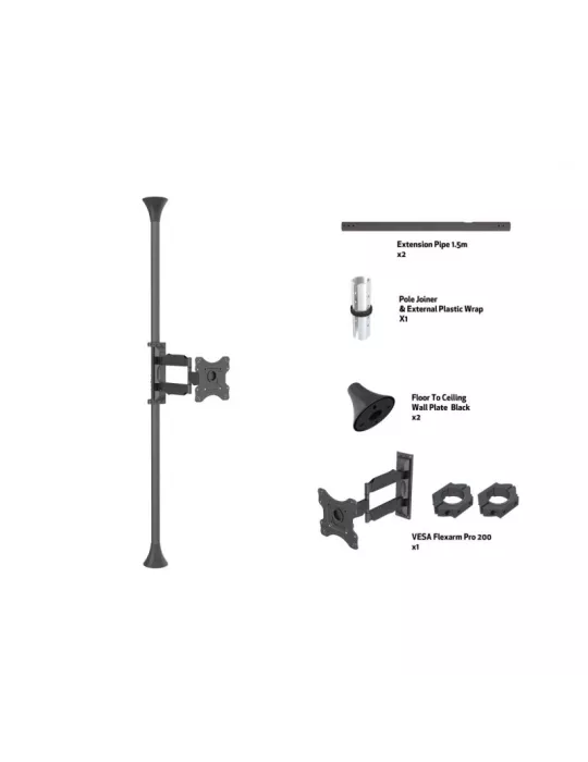 MULTIBRACKETS 6393 Soporte sol plafond Multibrackets Soporte de suelo a techo Pro MBFC1F VESA200 - Pantalla 17 -46  VESA Max 2
