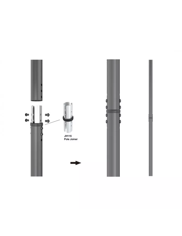 MULTIBRACKETS 7395 Support sol-plafond Multibrackets Floor to ceiling Mount Pro MBFC1UX1 REF  MULTIBRACKETS MUL7395 | MusicGoo