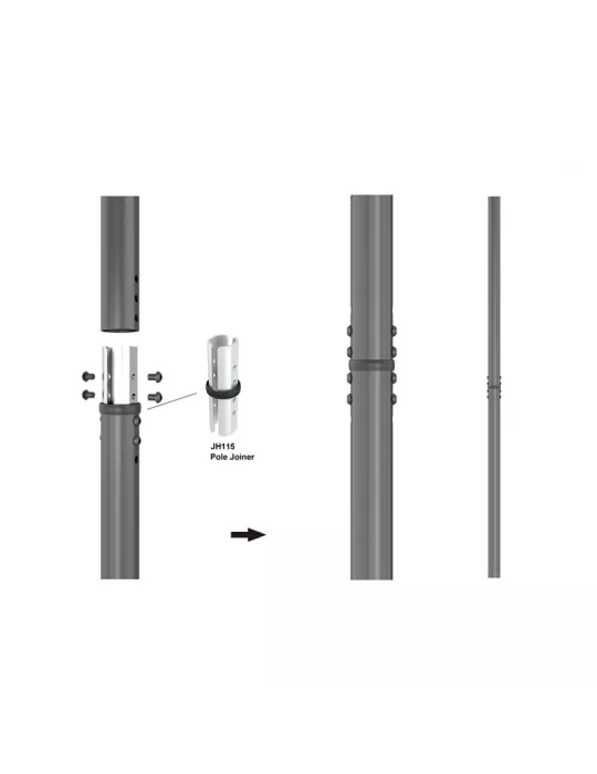 MULTIBRACKETS 7395 Support sol-plafond Multibrackets Floor to ceiling Mount Pro MBFC1UX1 REF  MULTIBRACKETS MUL7395 | MusicGoo