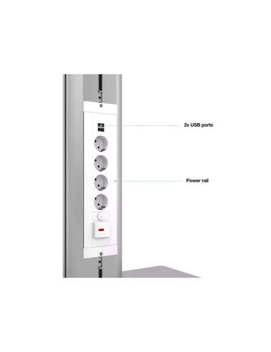 MULTIBRACKETS 0853 Support sol avec tablette Multibrackets Public Display Stand 110 HD Single Floorbase Silver - écran 50 -85