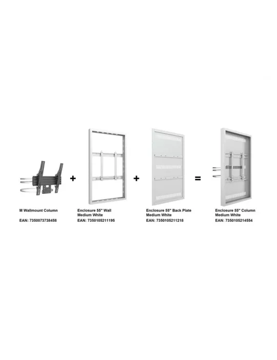 MULTIBRACKETS 4554 Caisson colonne Multibrackets Enclosure 55  Column Medium White - 55  screen VESA Max 600x400 MULTIBRACKETS