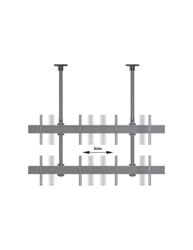 MULTIBRACKETS 3552 Soporte de techo Multibrackets MBC2X2U Soporte de techo Pro - 4 pantallas 40 -65  VESA Máx 600x400 MULTIBRA
