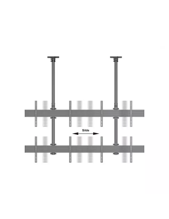MULTIBRACKETS 3552 Support plafond Multibrackets MBC2X2U Ceiling Mount Pro - 4 écrans 40"-65" VESA Max 600x400