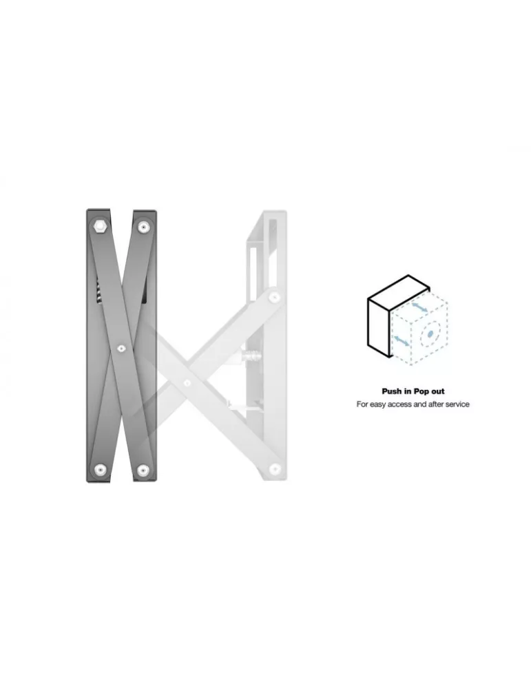 MULTIBRACKETS 0952 Support mural Multibrackets Public Video Wall Mount Push X Small - écran 13 -32  VESA Max 100x100 MULTIBRAC