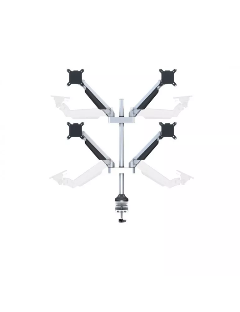 MULTIBRACKETS 7228 Support de table quadruple Multibrackets Gas Lift Arm Quad pour écran 15 - 32  Charge 10Kg Vesa Max 100x100