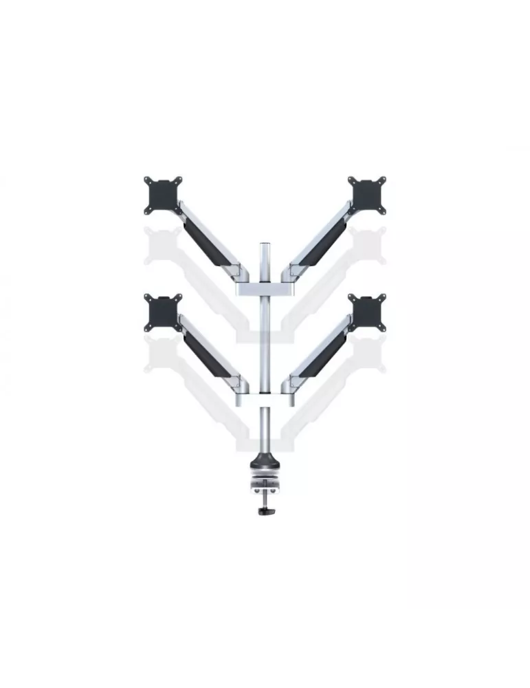 MULTIBRACKETS 7228 Support de table quadruple Multibrackets Gas Lift Arm Quad pour écran 15"- 32" Charge 10Kg Vesa Max 100x100