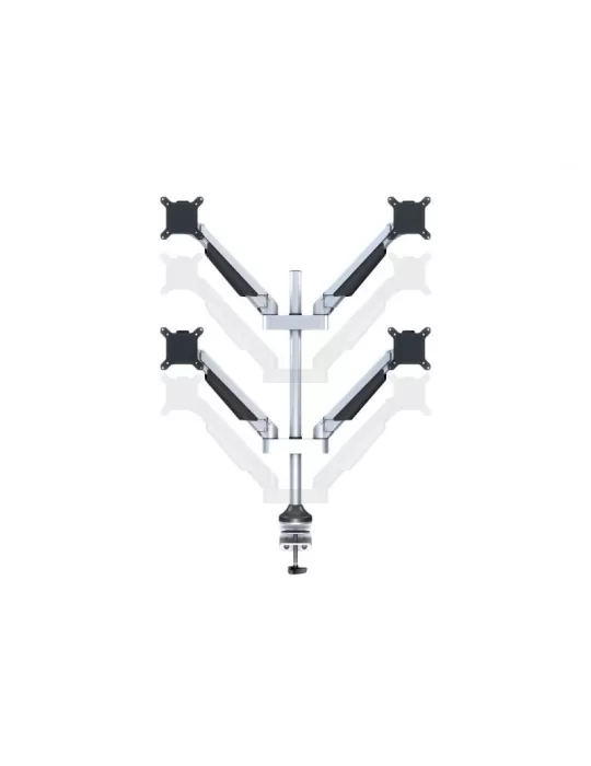 MULTIBRACKETS 7228 Support de table quadruple Multibrackets Gas Lift Arm Quad pour écran 15 - 32  Charge 10Kg Vesa Max 100x100
