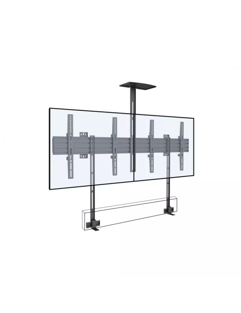 MULTIBRACKETS 6621 Support mural Multibrackets Collaboration Side by Side with brackets - 2 screens 32 -65  VESA Max 400x400 M