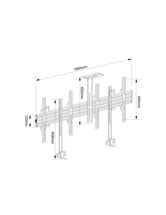 MULTIBRACKETS 6621 Support mural Multibrackets Collaboration Side by Side with brackets - 2 screens 32 -65  VESA Max 400x400 M