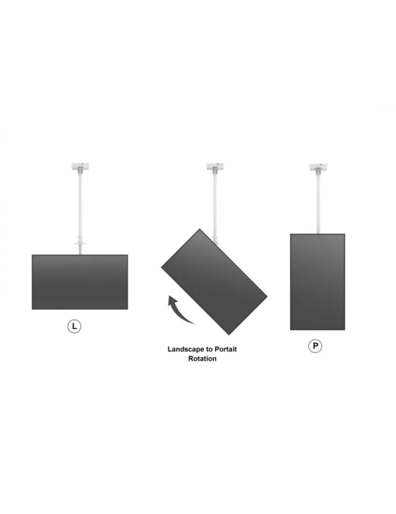 MULTIBRACKETS 2524 Soporte multisoporte Multibrackets Public Ceilingmount Large Back to Back - écran dos à dos 55 -70  VESA Ma