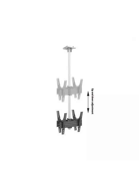 MULTIBRACKETS 8652 Support plafond Multibrackets Ceiling Mount Pro MBC1UX2 Blanc - 2 écrans 32"-75" VESA Max 400x400