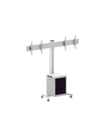MULTIBRACKETS 7778 Soporte móvil Multibrackets Public Display Stand 180 Dual MediaBox4 Plata - 2 pantallas 40 -60  VESA 800x40