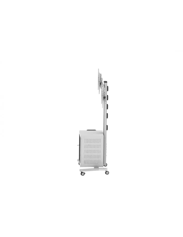 MULTIBRACKETS 7778 Support mobile Multibrackets Public Display Stand 180 Dual MediaBox4 Silver - 2 screens 40 -60  VESA 800x40