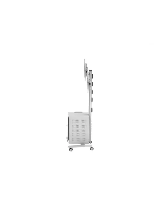 MULTIBRACKETS 7778 Mobiler Ständer Multibrackets Public Display Stand 180 Dual MediaBox4 Silber - 2 Bildschirme 40 -60  VESA 8