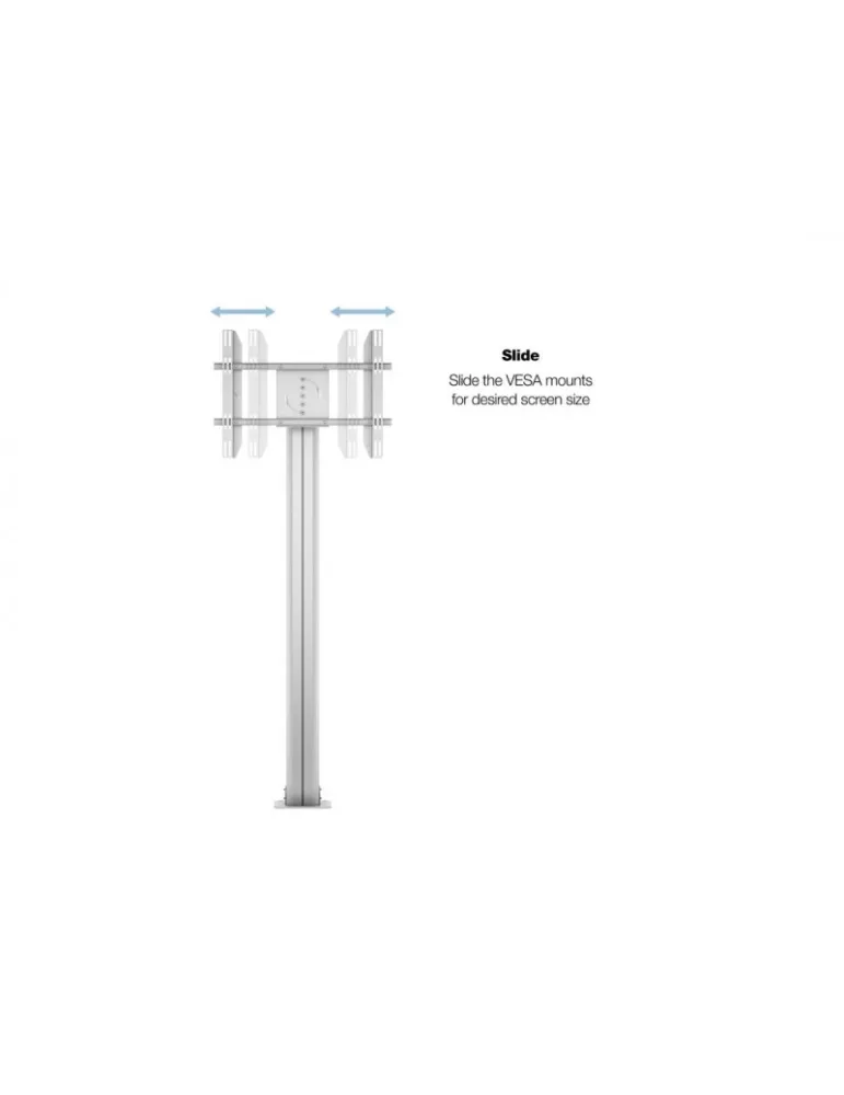 MULTIBRACKETS 2246 Bodenständer zum Befestigen Multibrackets Public Display Stand 210 HD Single Silver Floormount - Bildschirm