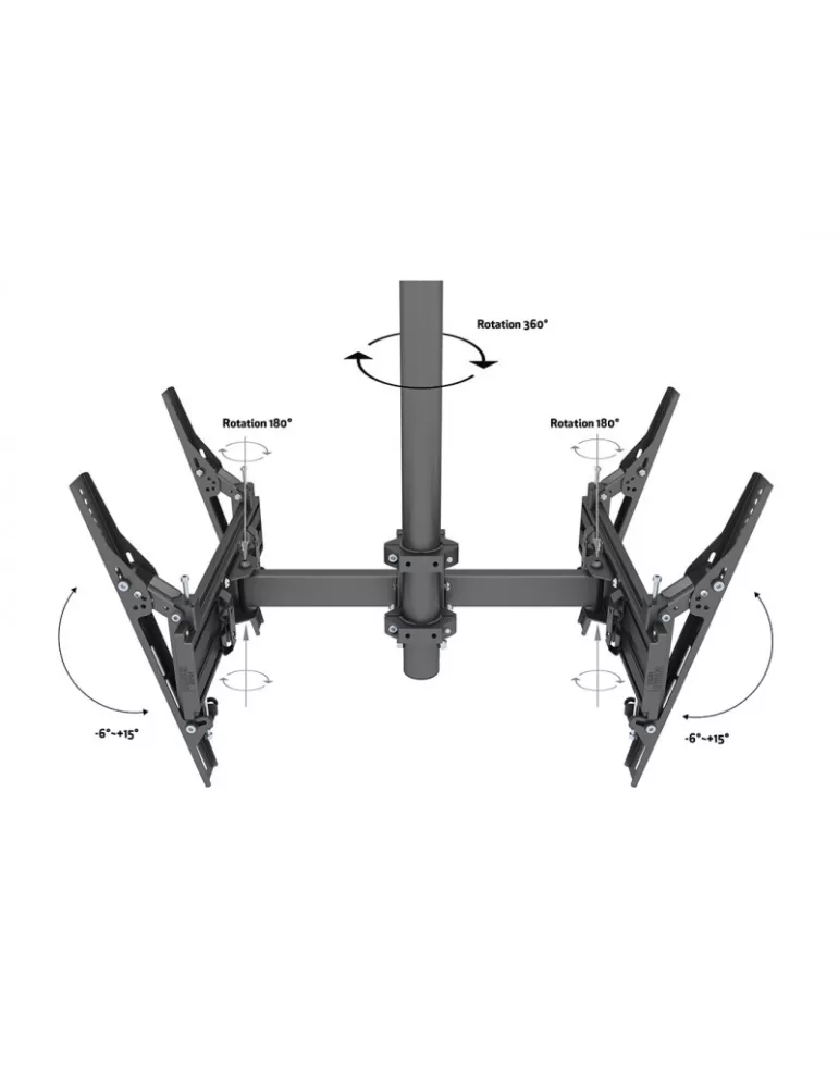 MULTIBRACKETS 2468 Support plafond 2 Ecrans Multibrackets MBC2UPV 400 Ceiling Mount Pro - 46"~65" VESA Max 400x400