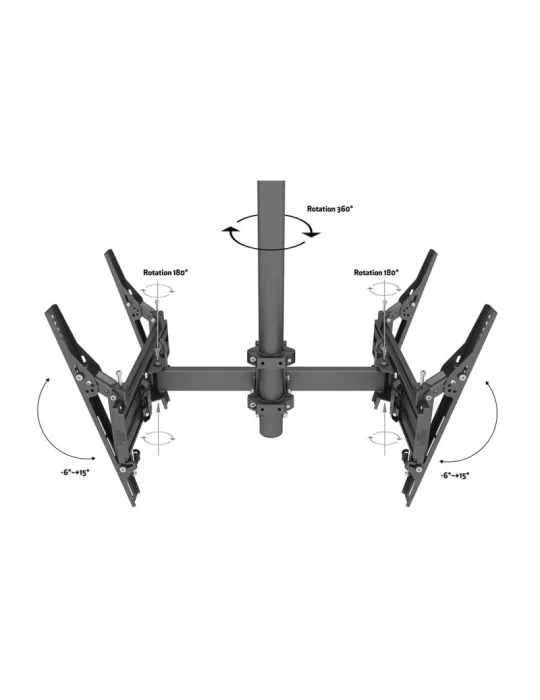 MULTIBRACKETS 2468 Support plafond 2 Ecrans Multibrackets MBC2UPV 400 Ceiling Mount Pro - 46"~65" VESA Max 400x400