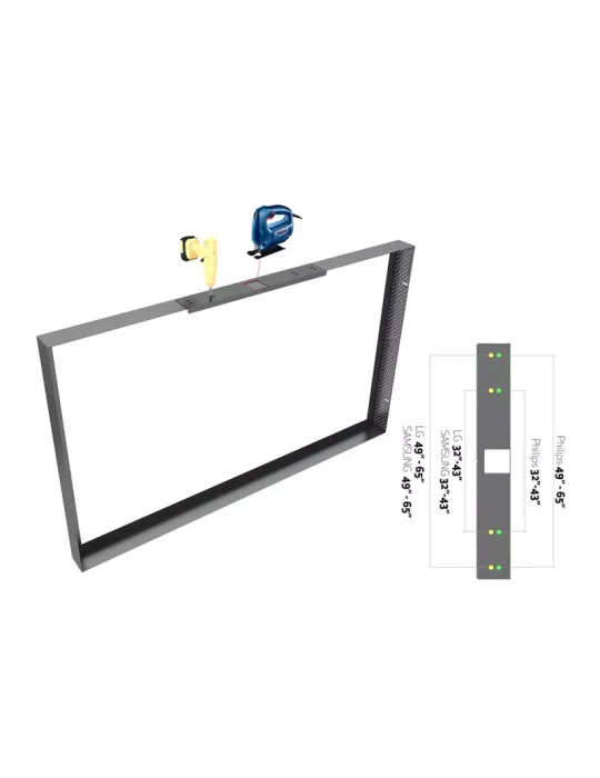 MULTIBRACKETS 1614 Landscape Installation Template Black MULTIBRACKETS MUL1614 | MusicGoodDeal