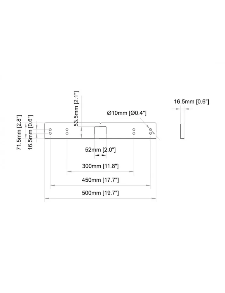 MULTIBRACKETS 1614 Landscape Installation Template Black MULTIBRACKETS MUL1614 | MusicGoodDeal
