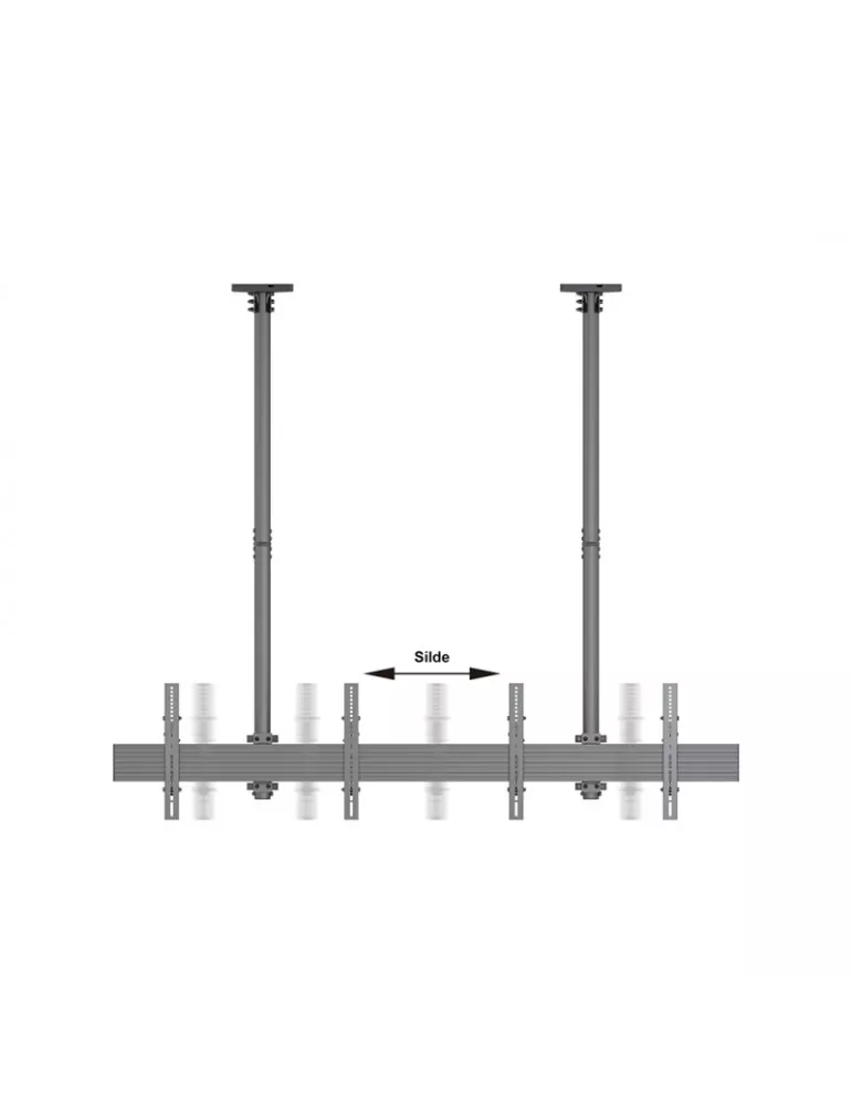 MULTIBRACKETS 3491 Double-sided ceiling mount Multibrackets MBC2X1U2 Ceiling Mount Pro - 4 screens 40 -65  VESA Max 600x400 MU