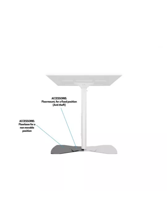 MULTIBRACKETS 7413 Neigbarer Bodenständer Multibrackets Public Display Stand 110HD 32-55   REF  MULTIBRACKETS MUL7413 | MusicG