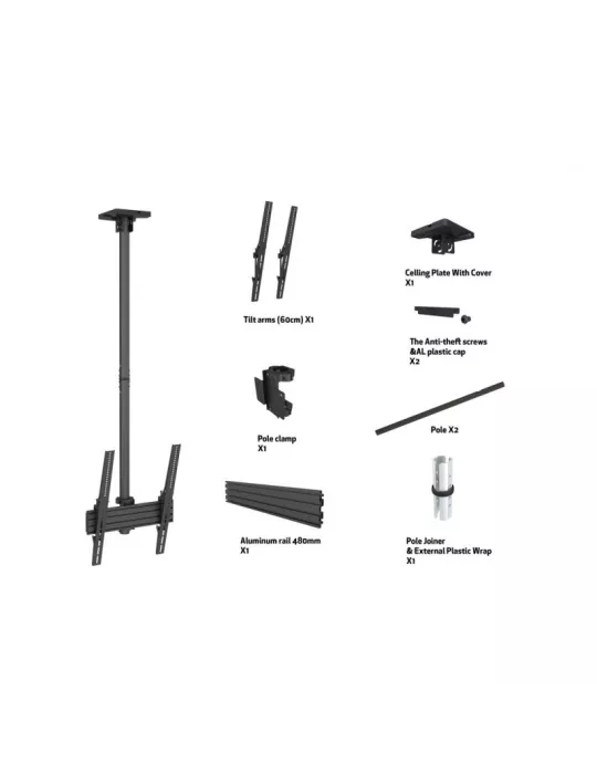 MULTIBRACKETS 6898 Deckenhalterung Multibrackets MBC1UP Ceiling Mount Pro - Bildschirm 42 -70  VESA Max 400x600 MULTIBRACKETS