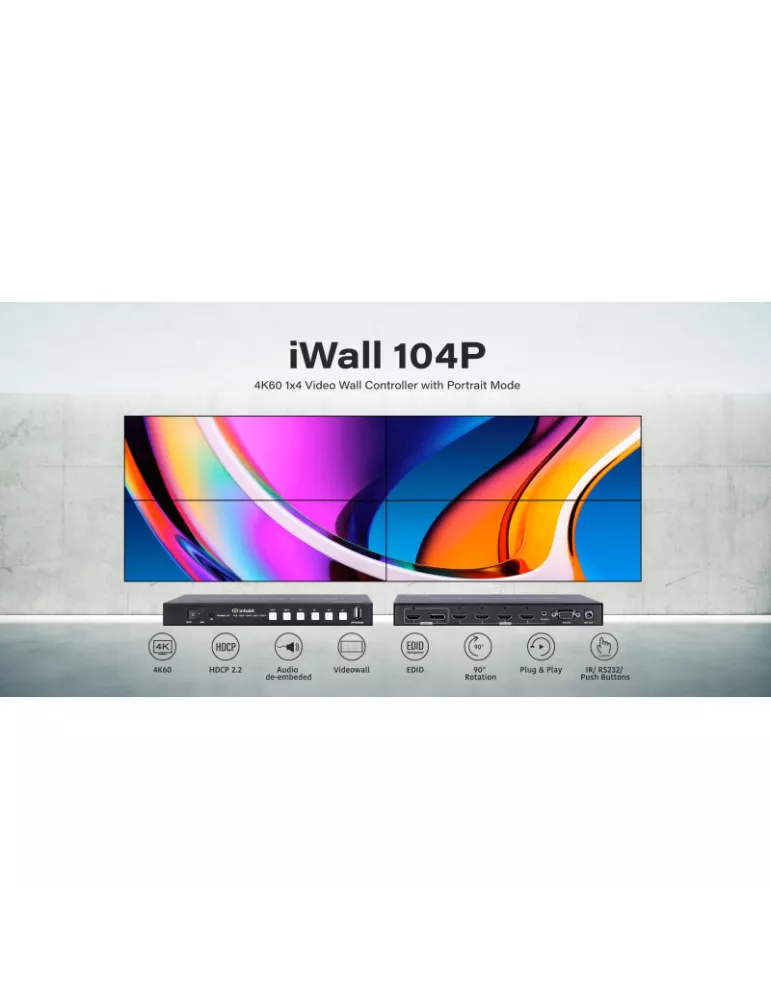 INFOBIT IWALL104P iWall 104P videowall controller with portrait mode support INFOBIT INFIWALL104P | MusicGoodDeal