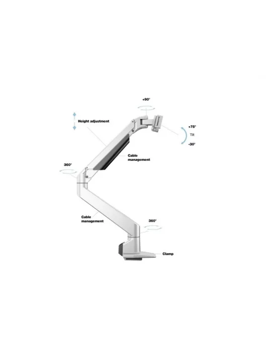 MULTIBRACKETS 3144 Support de table Multibrackets VESA Gas Lift Arm pour iMac 24" Charge 10Kg Vesa Max 100x100